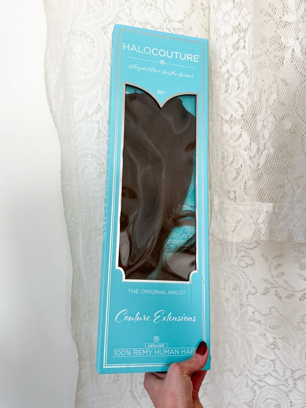 HALOCOUTURE Original Halo 20 Inch Remy Human Hair Extensions #2 Dark Brown